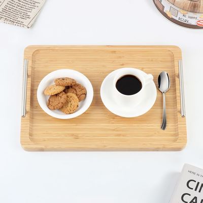 Loretta 2-Piece Bamboo Serving Tray, M 33x 24x 1.7 Cm,L 39x 28x 1.7 Cm